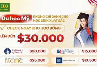 HỌC BỔNG MỸ: KHÁM PHÁ KHO HỌC BỔNG ĐẾN $30.000 USD CHỈ CÓ TẠI IDC VIETNAM 10 HBTOPUNI1