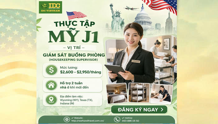 DU HỌC IDC 37 bg nhan vien buong phong internship my